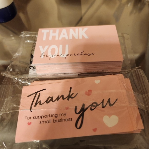 Pink Thank You Cards for Small Business 100 COUNT NEW - Picture 1 of 4